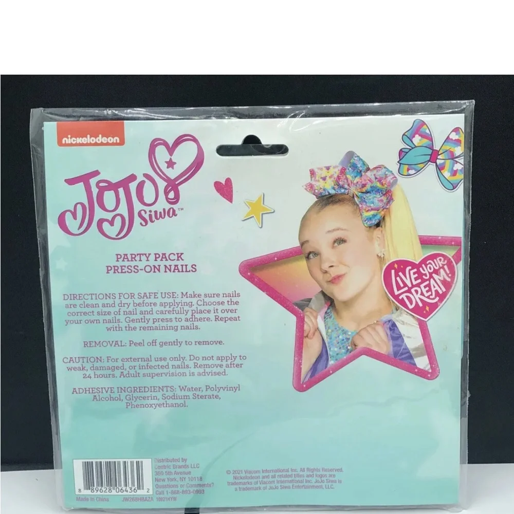 🌵 3/$15 Nickelodeon JoJo Siwa press-on nails party pack (see description)